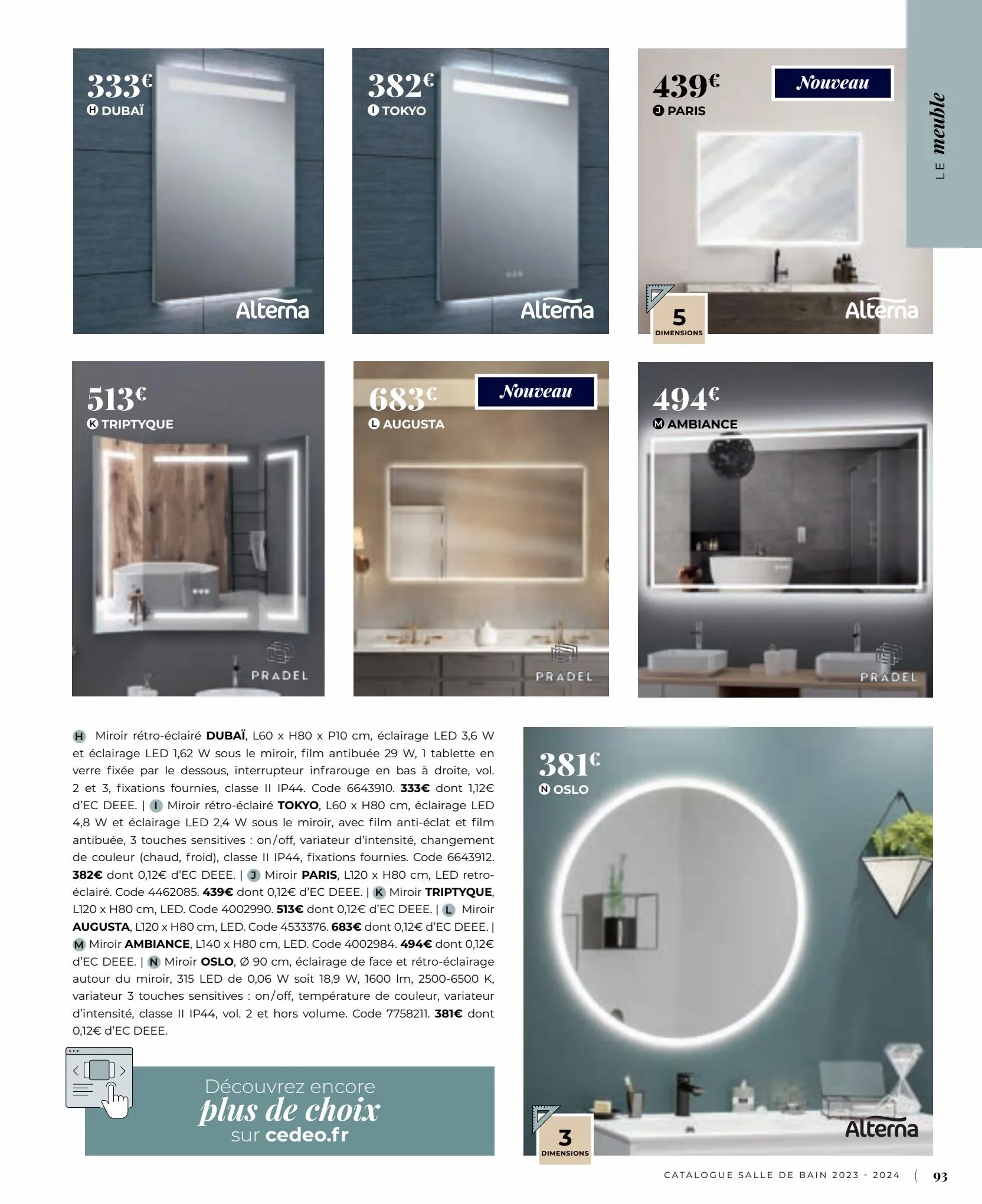 Catalogue Catalogue Salle de bain 2023, page 00093