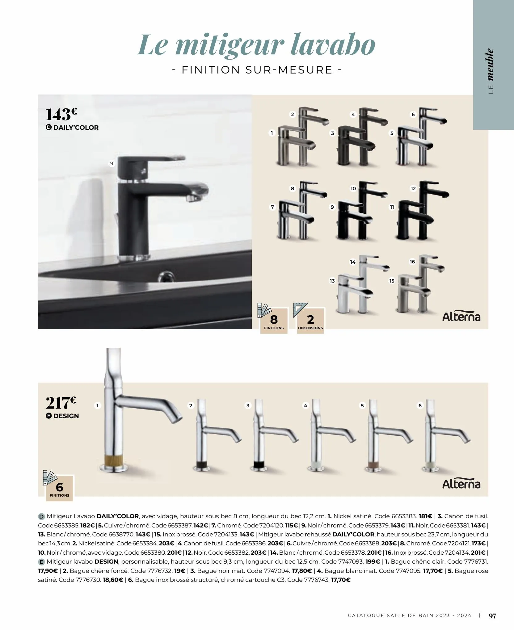 Catalogue Catalogue Salle de bain 2023, page 00097