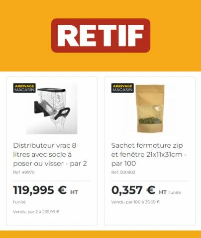 Catalogue Retif | Nouveauté | 01/06/2023 - 30/06/2023
