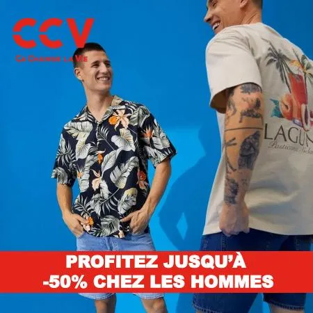 Profitez jusqu'à -50% chez les hommes