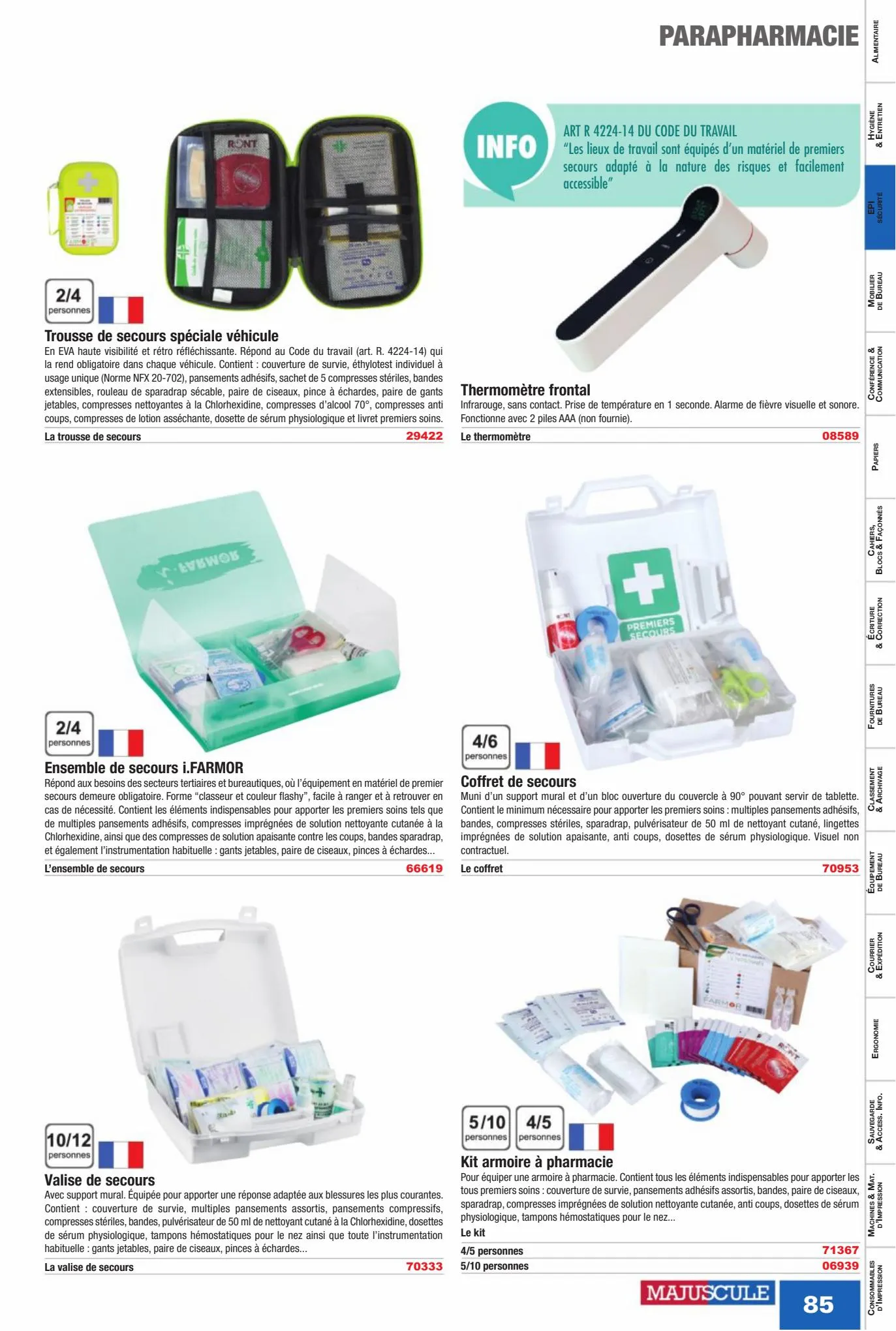 Catalogue Catalogue Fournitures aux Entreprises 2022, page 00087