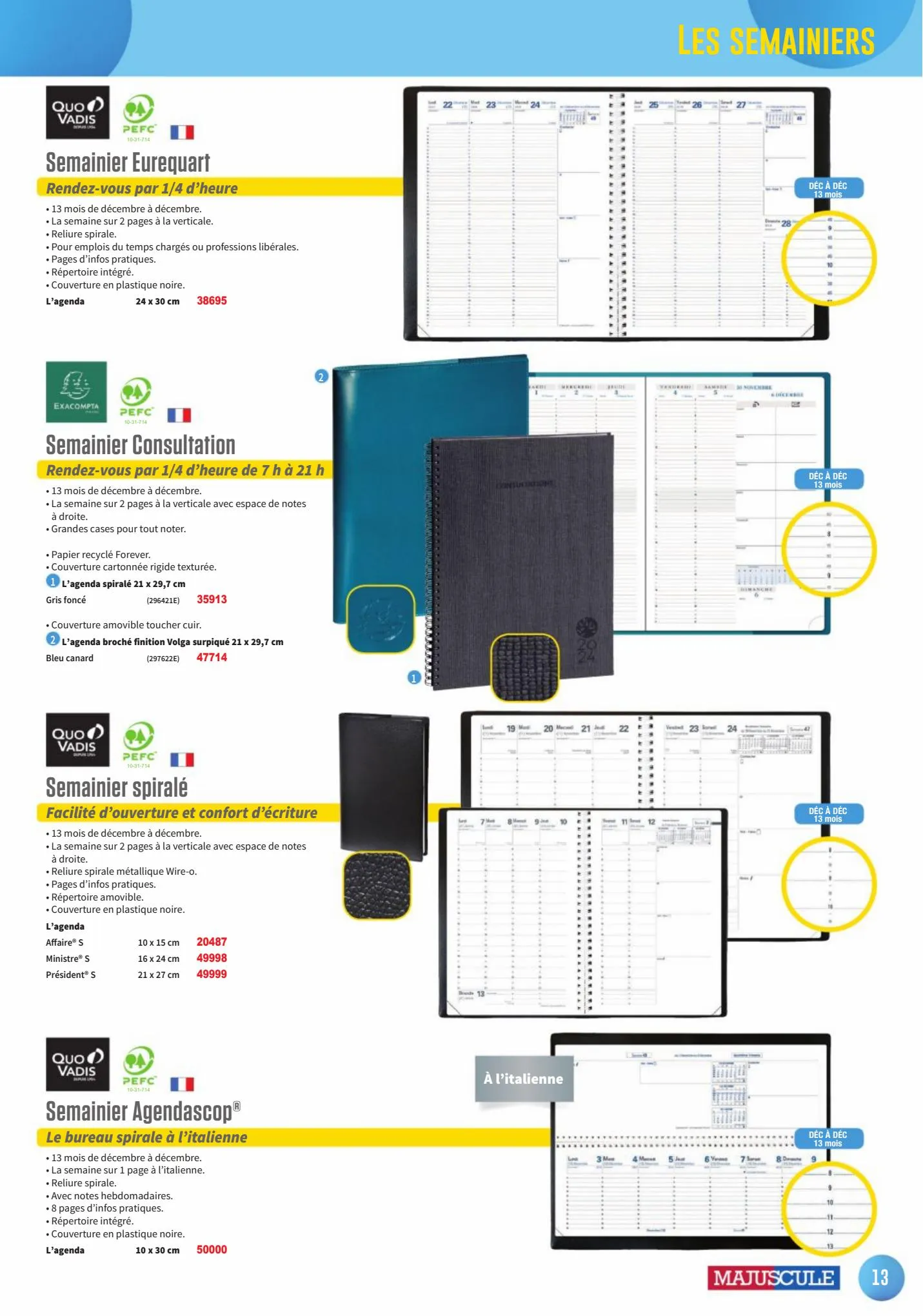 Catalogue Les agendas et calendriers 2024, page 00013