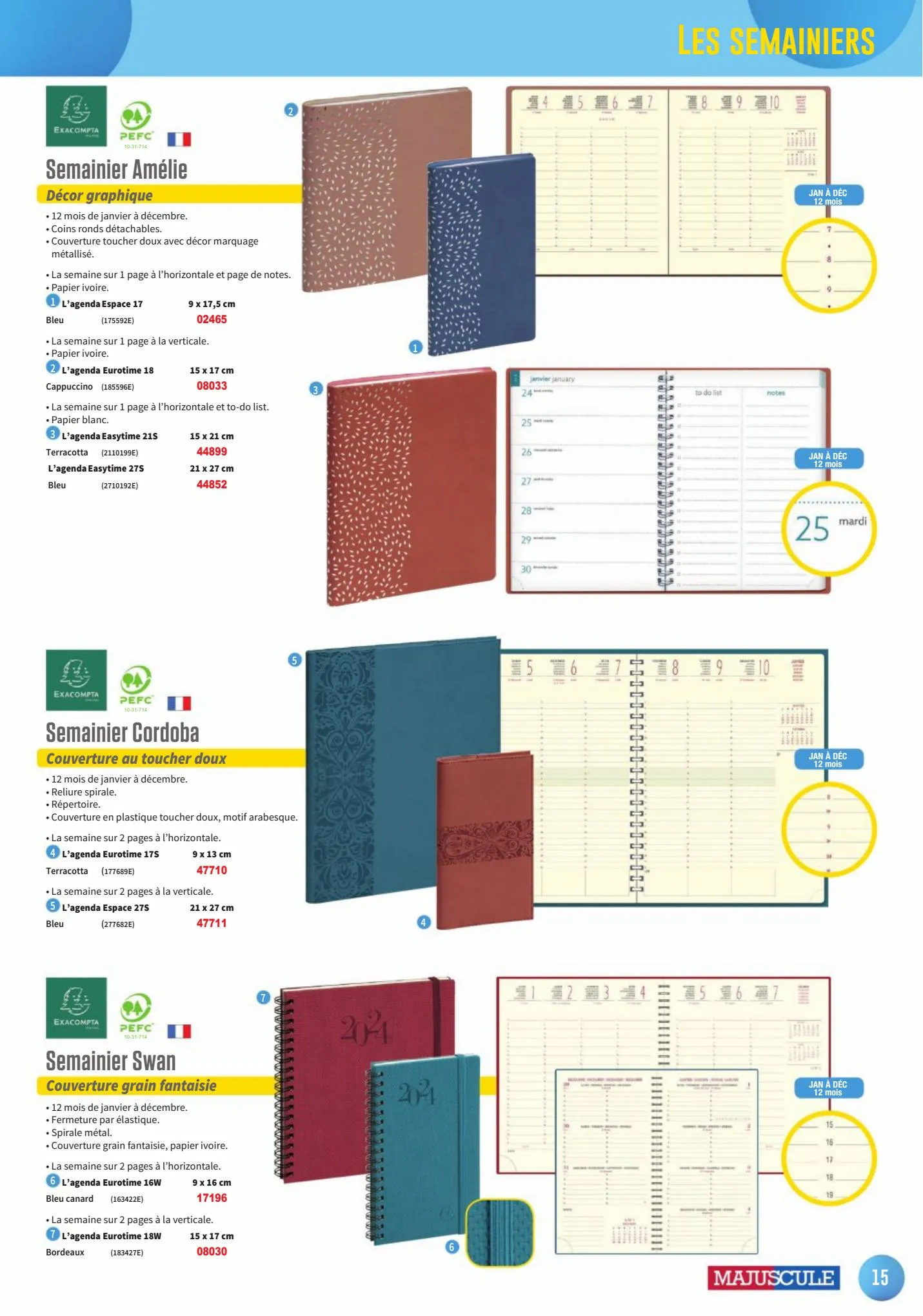 Catalogue Les agendas et calendriers 2024, page 00015