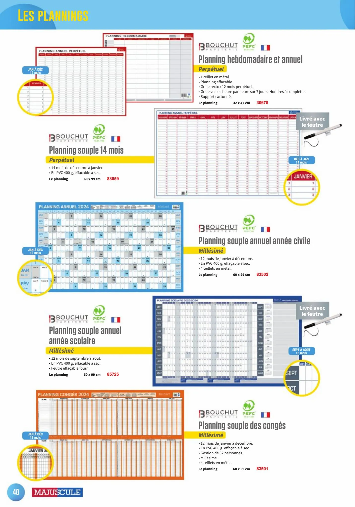 Catalogue Les agendas et calendriers 2024, page 00040