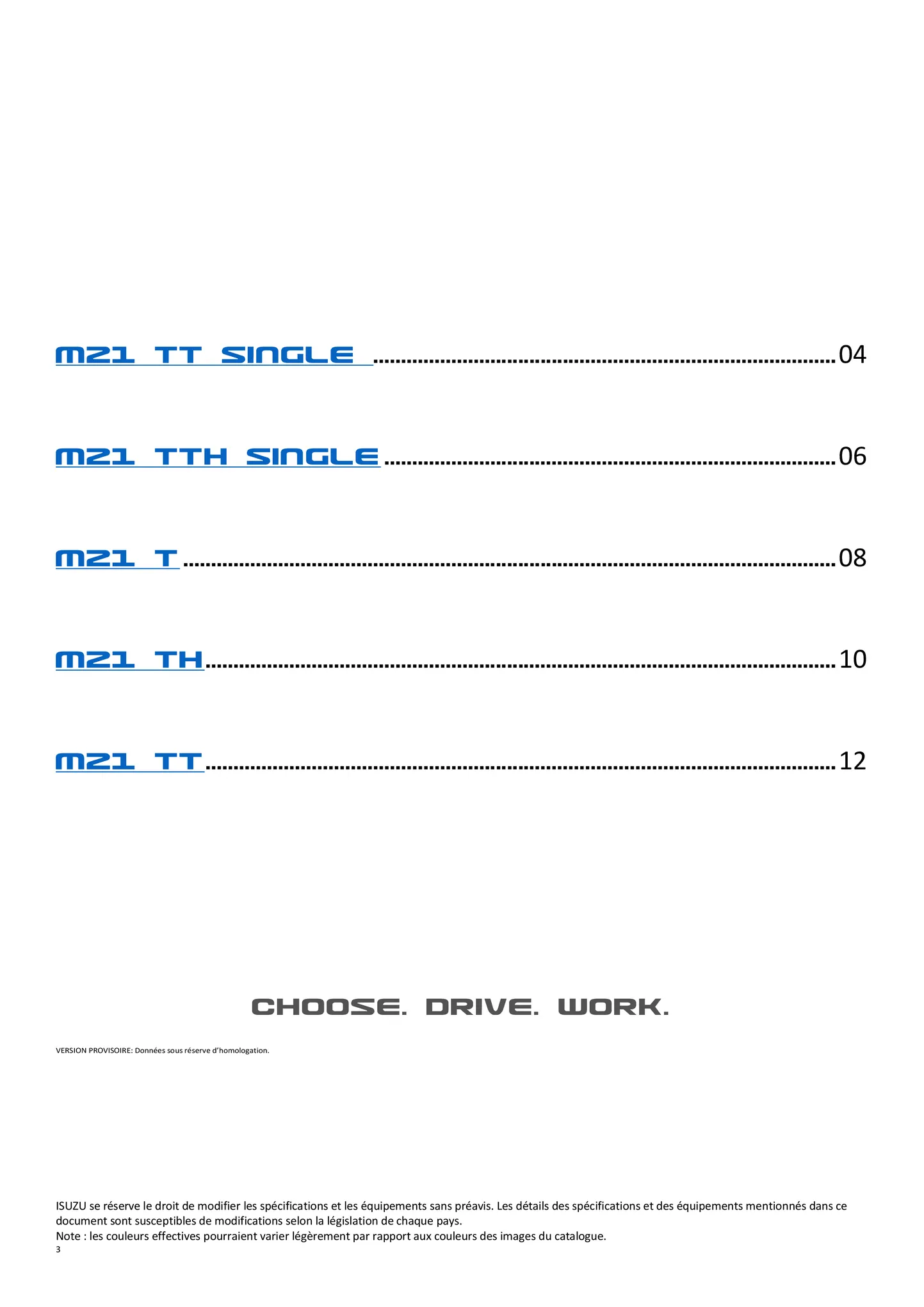 Catalogue Isuzu M21, page 00003