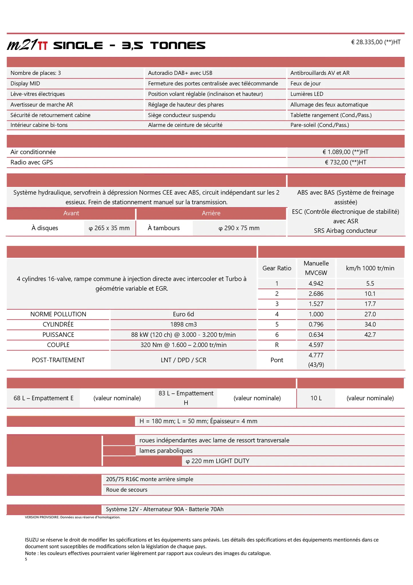 Catalogue Isuzu M21, page 00005