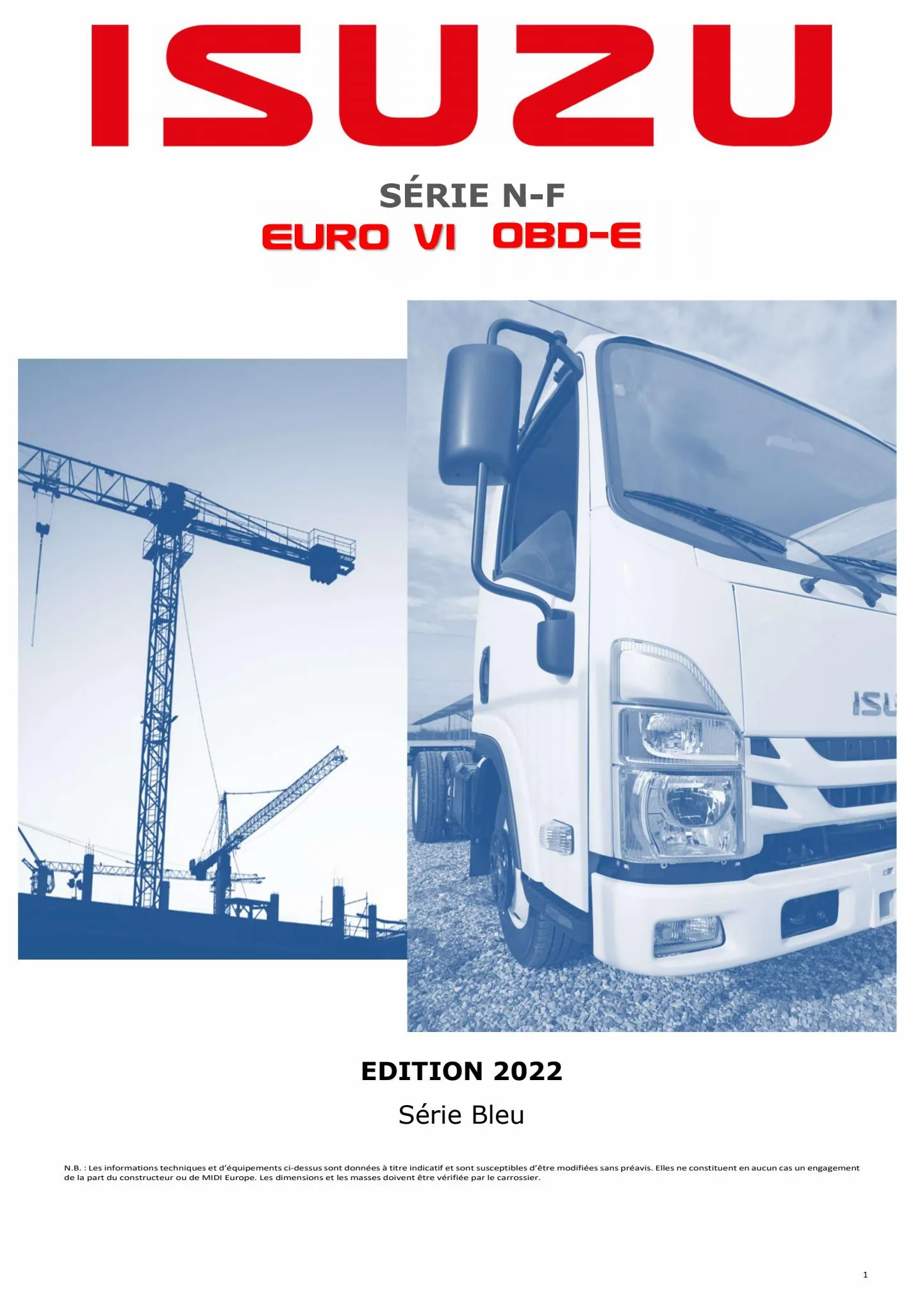 Catalogue Catalogue et prix tarifs Série N-F Euro VI OBD-E, page 00001