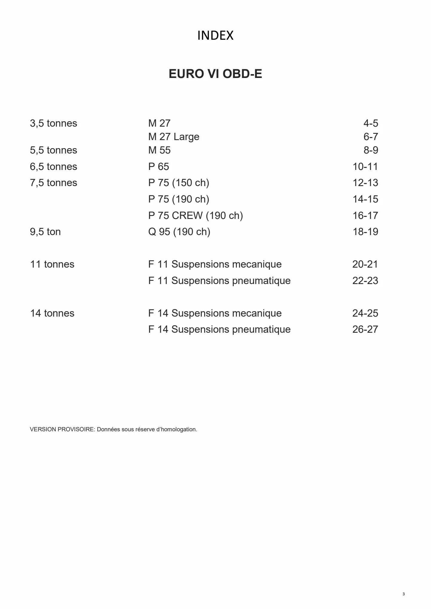 Catalogue Catalogue et prix tarifs Série N-F Euro VI OBD-E, page 00003