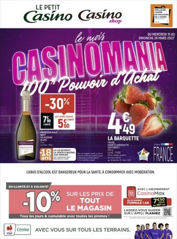 le mois CASINOMANIA 100% Pouvoir d'Achat