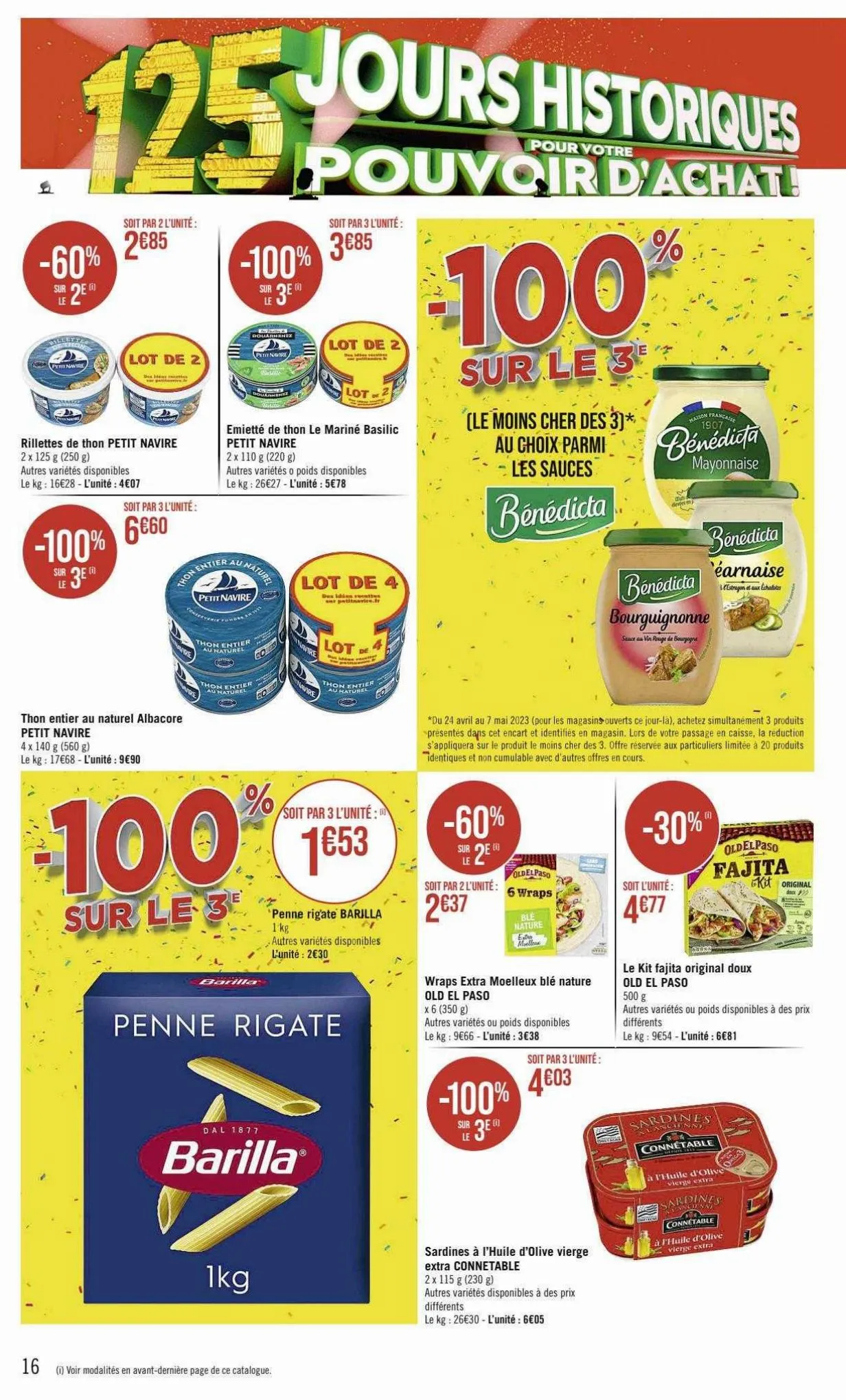 Catalogue 125 Jours Historique pour votre Pouvoir D'achat!, page 00016