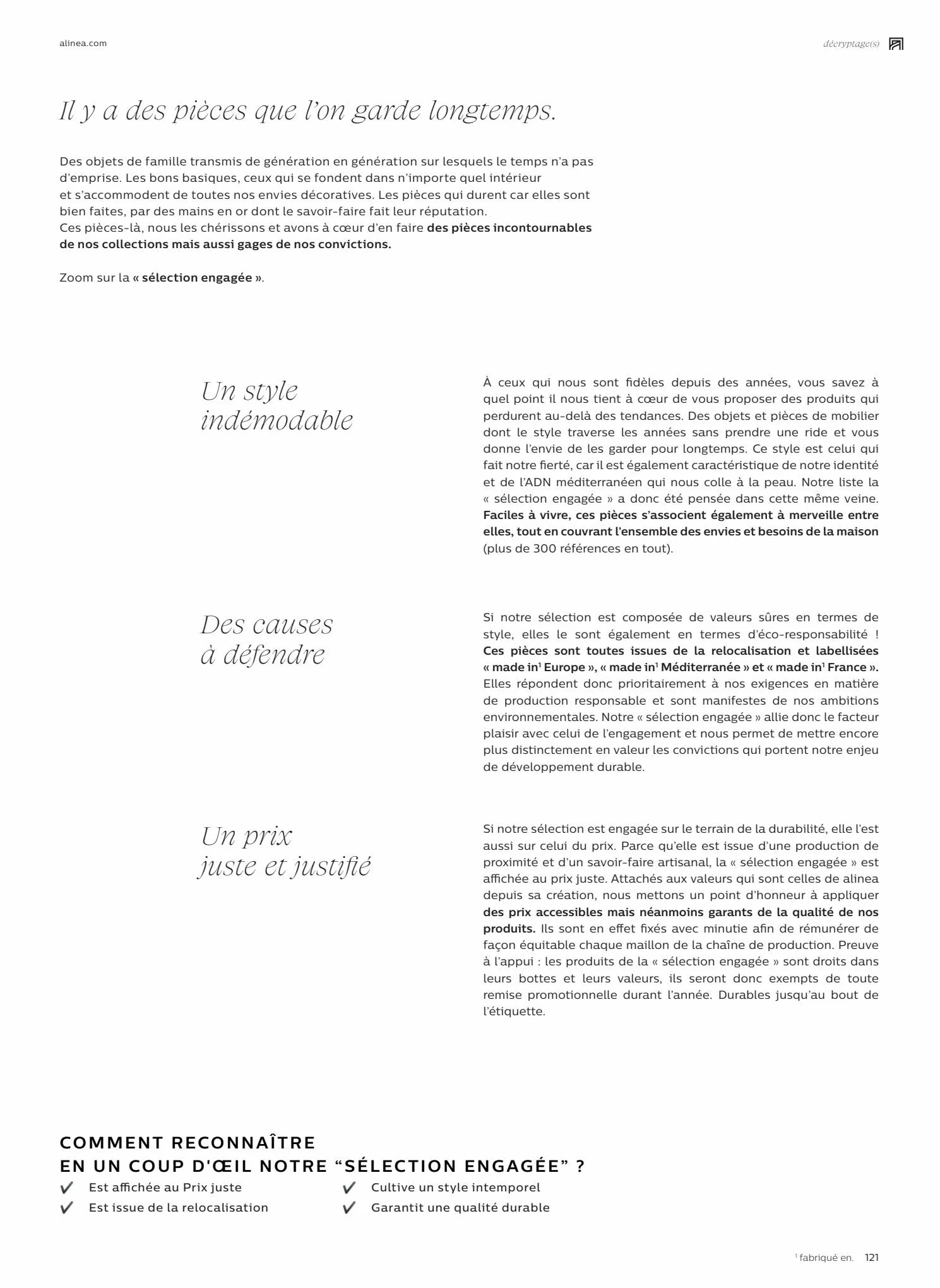 Catalogue Alinéa alinea, dans l'air du temps, page 00119