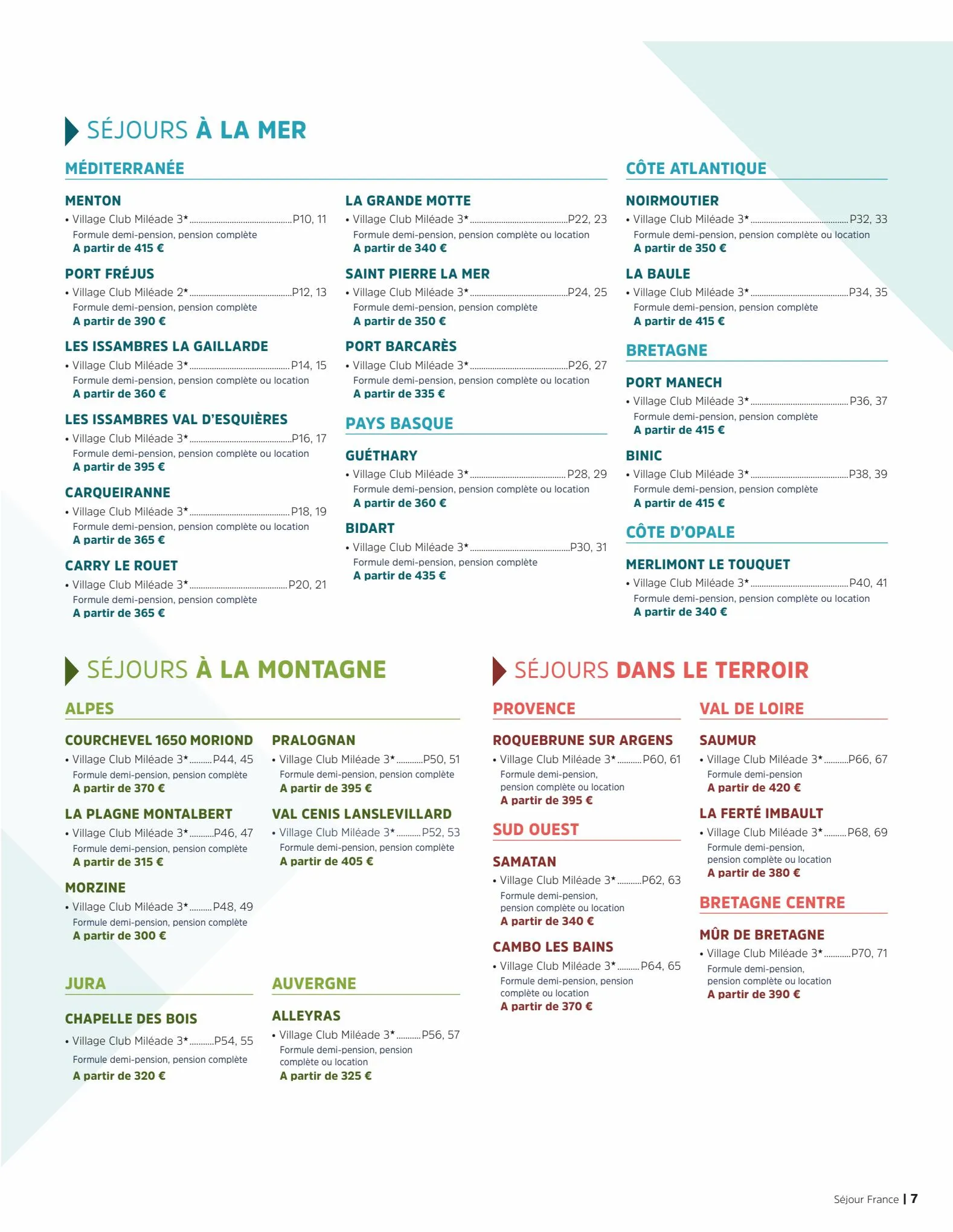 Catalogue Séjours en France 2022, page 00007
