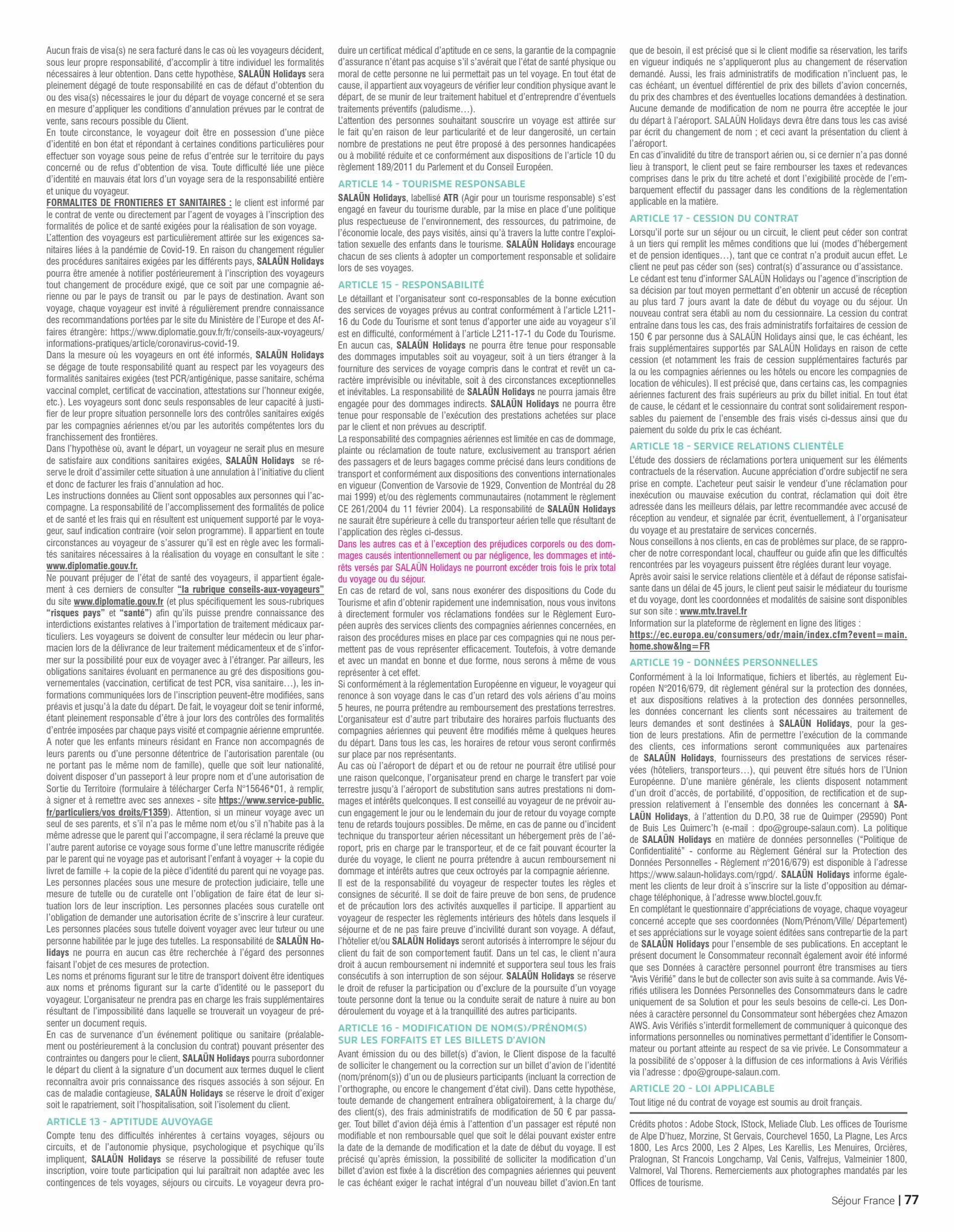 Catalogue Séjours en France 2022, page 00077