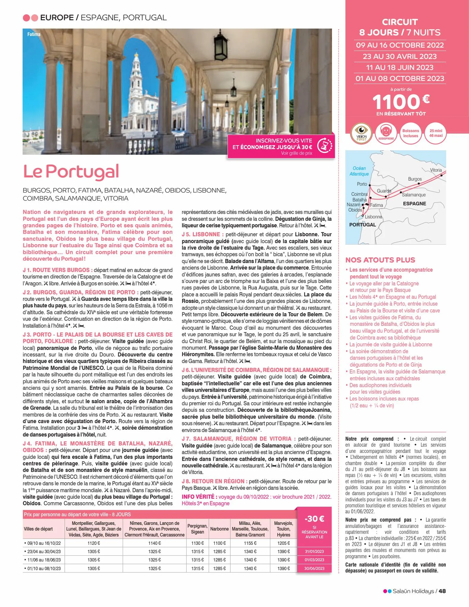Catalogue Voyages accompagnés en autocar 2022-2023 , page 00048
