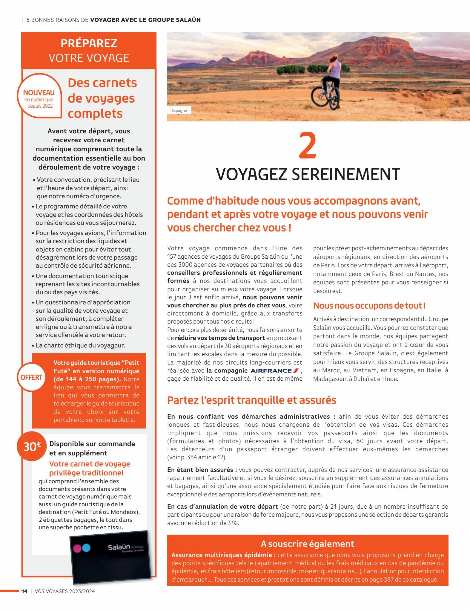 Catalogue Vos voyages 2023-2024, page 00014