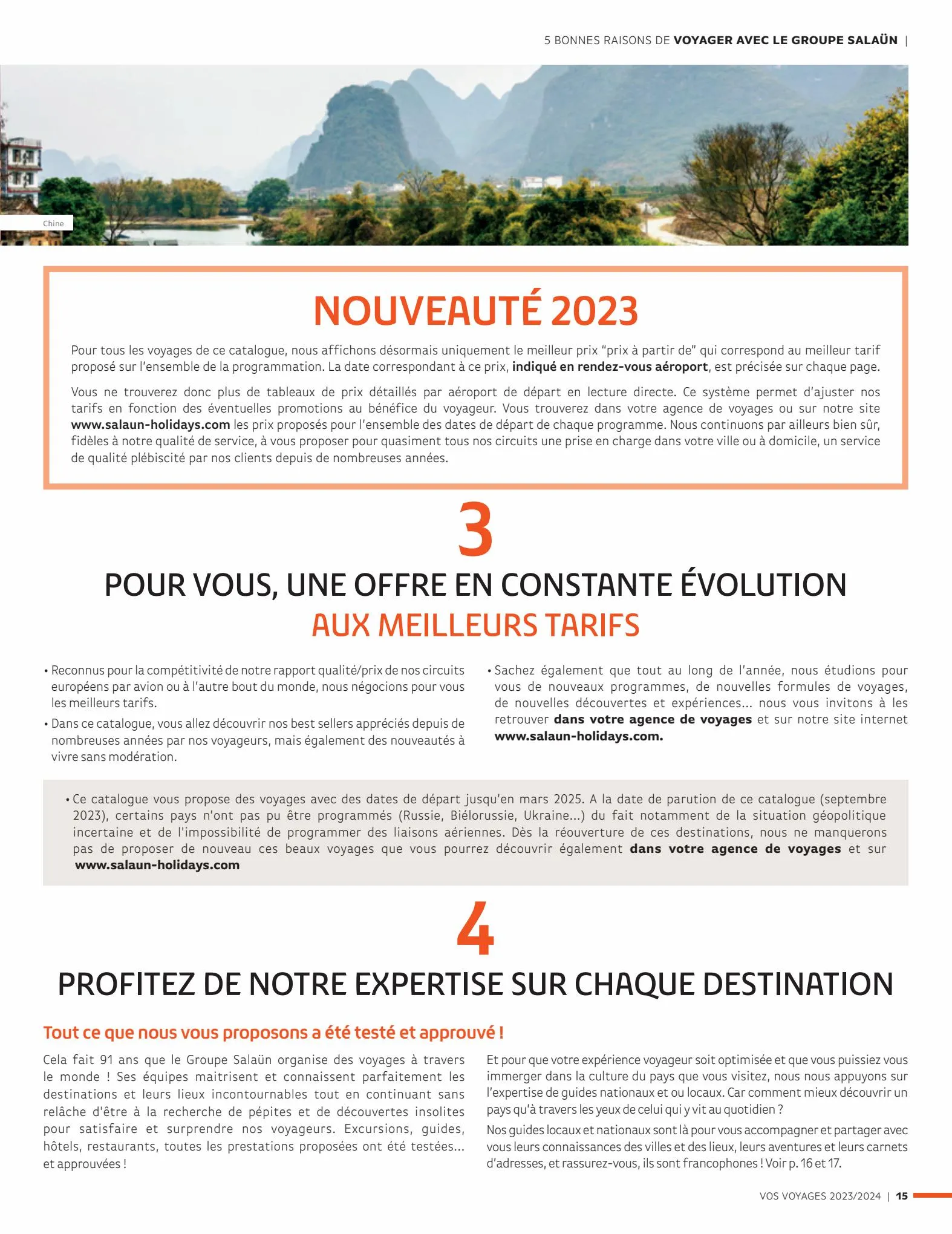 Catalogue Vos voyages 2023-2024, page 00015