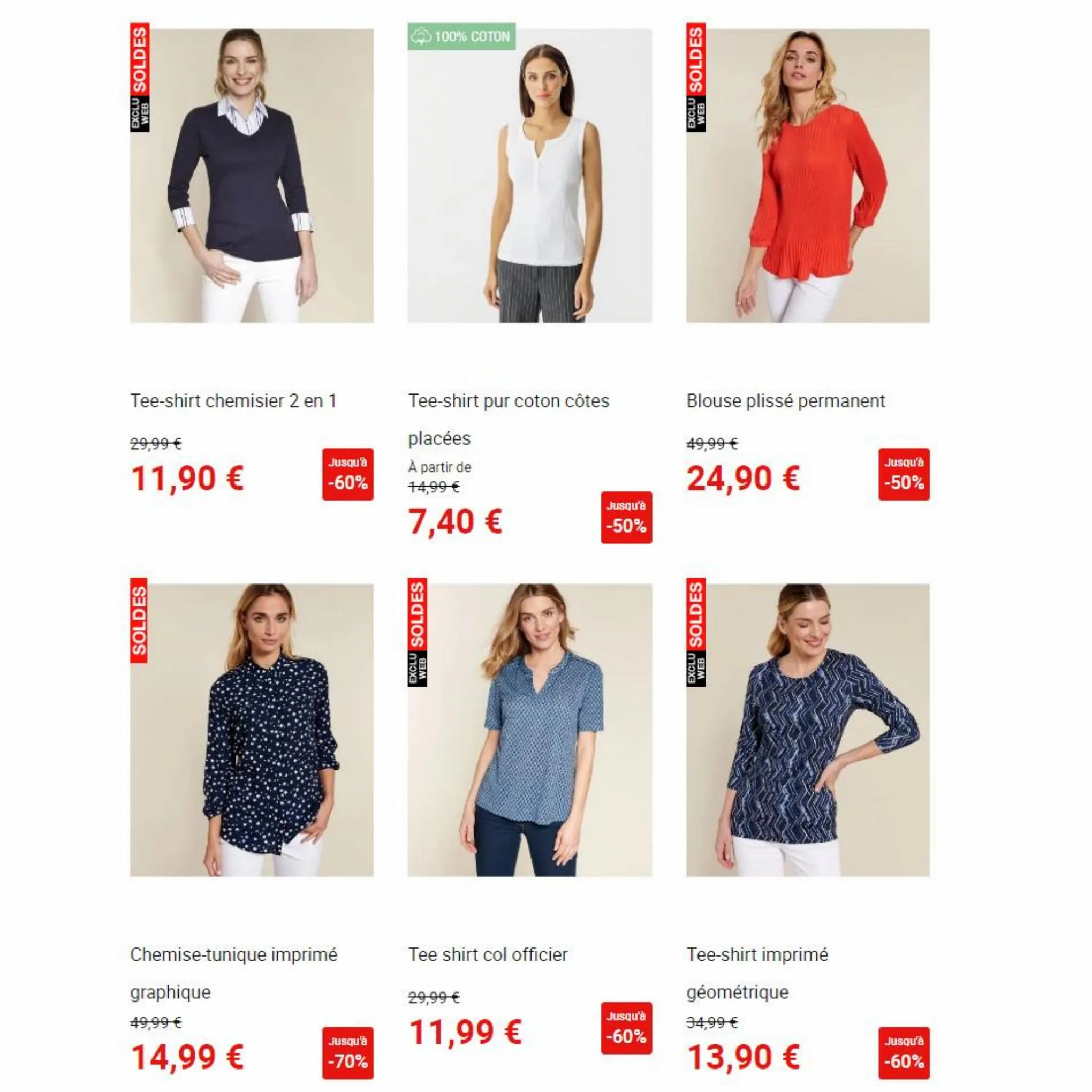 Catalogue Offre en T-shirts, chemises pour femmes, page 00006