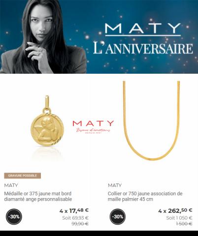 Promos de Bijouteries à Nice | Offres sur Maty | 30/09/2022 - 13/10/2022