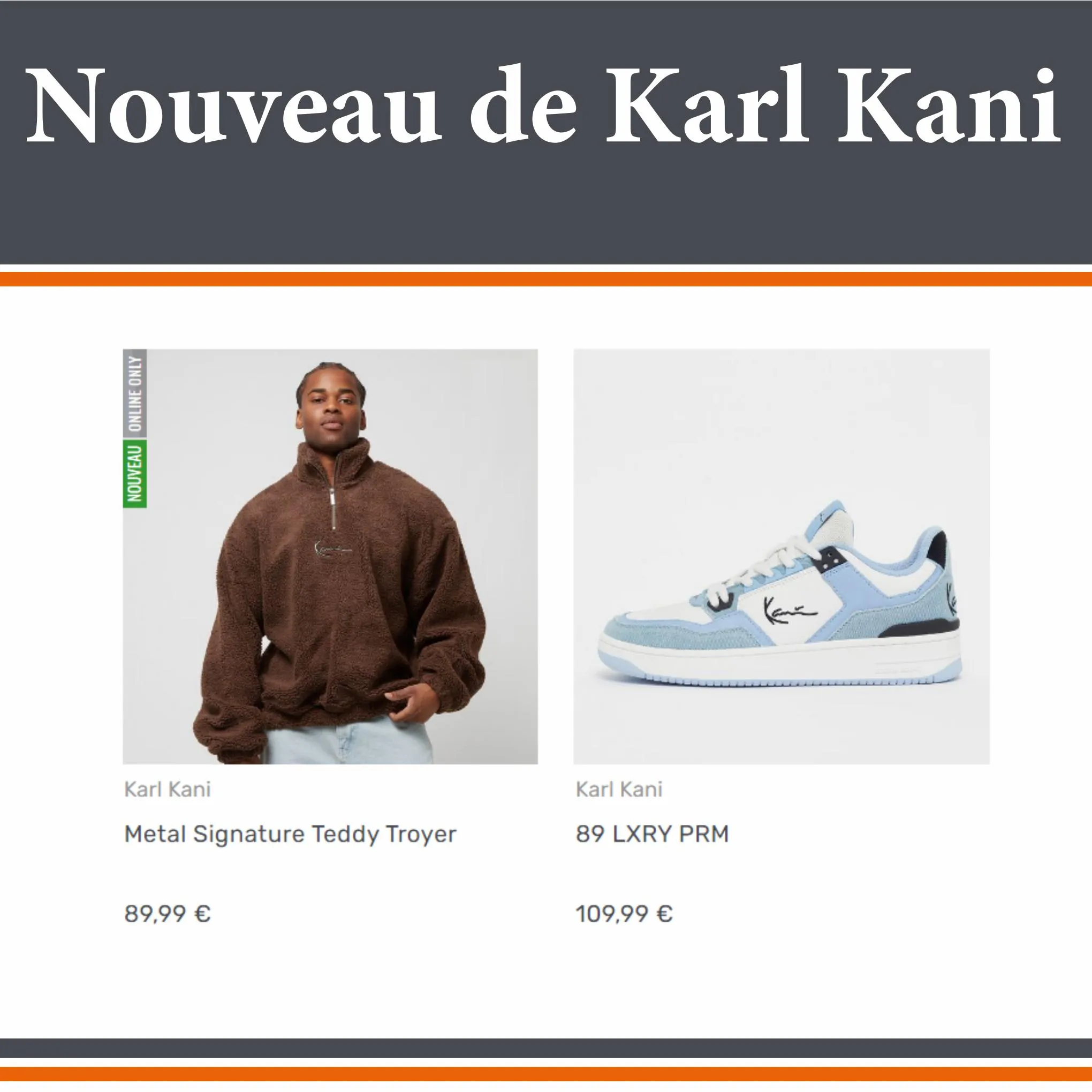 Catalogue Snipes Nouveau de Karl Kani, page 00008