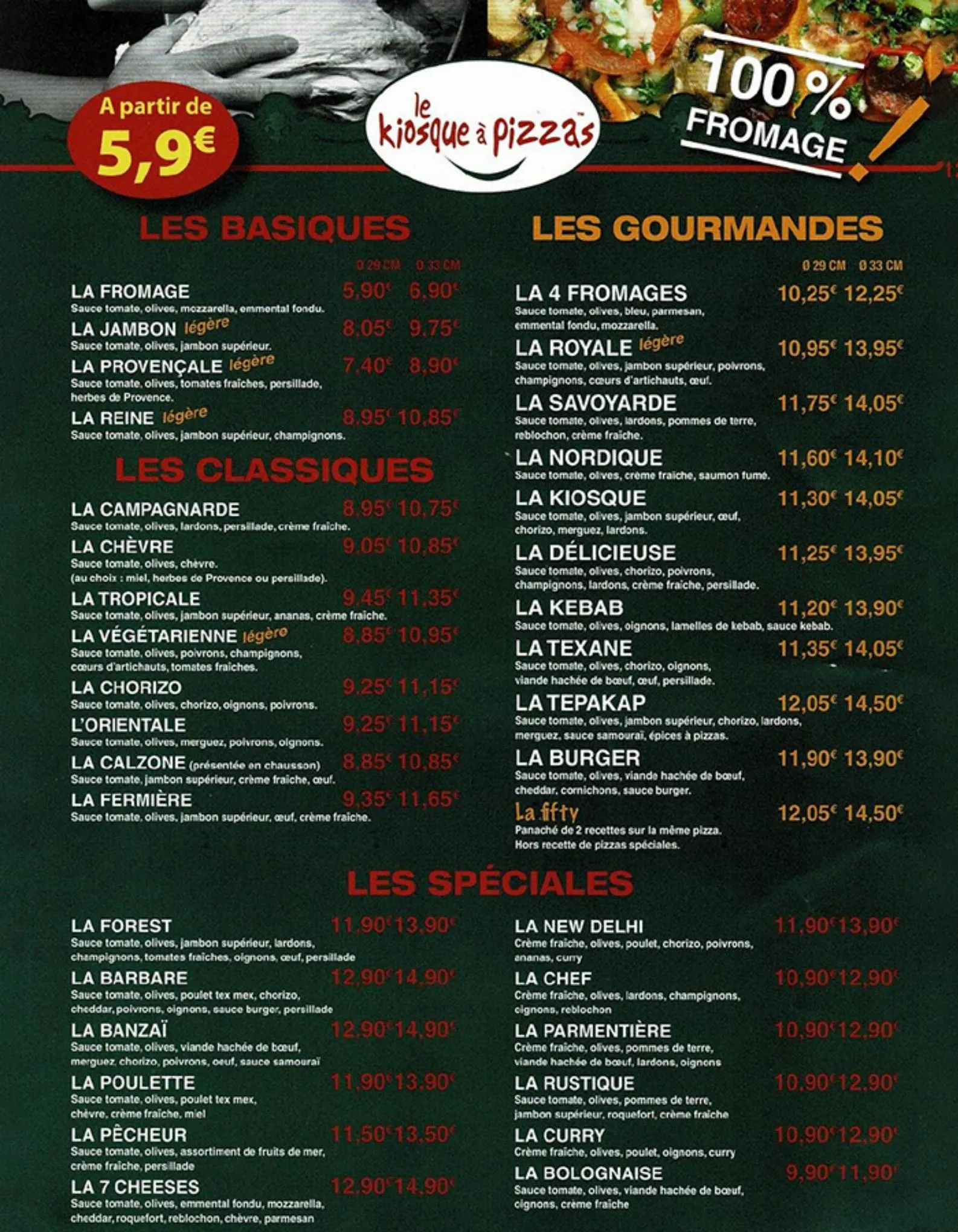 Catalogue Le Kiosque A Pizza menu, page 00001