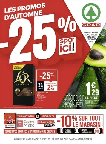 Les promos d'automne