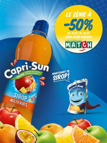 Capri-Sun : le 2ème à -50% dans votre magasin Match