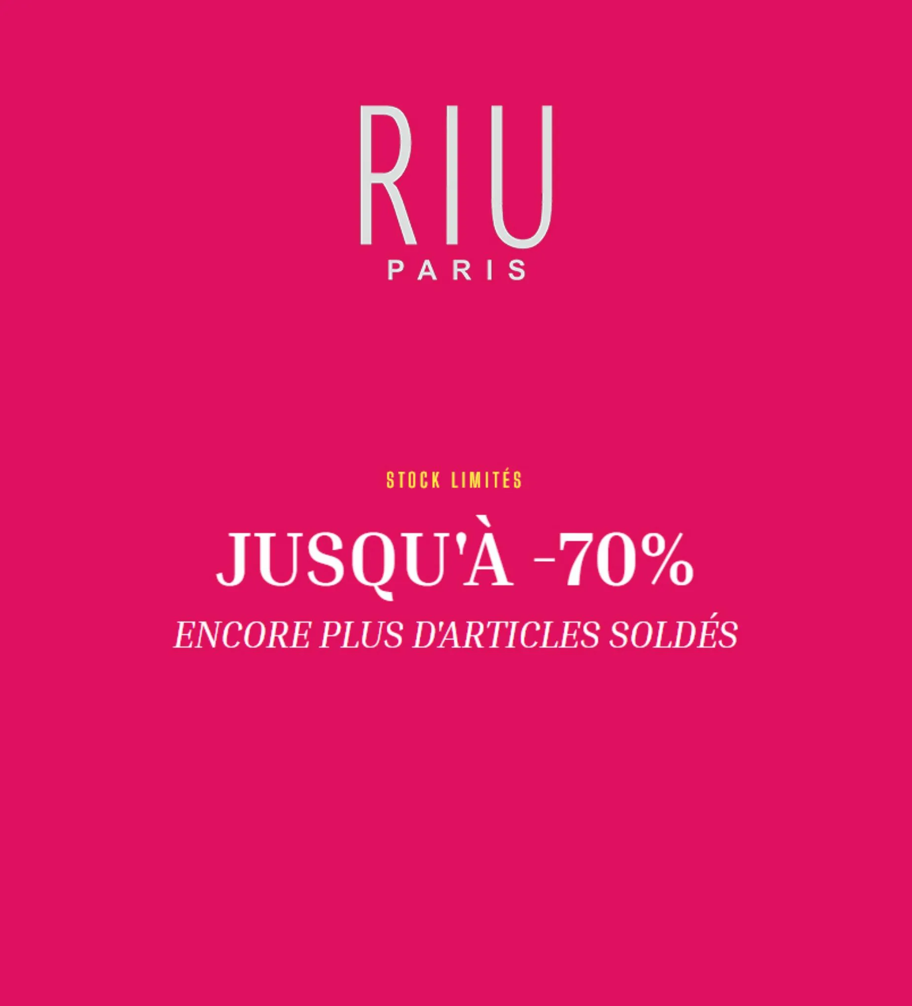 Catalogue Jusqu’à -70% Jacqueline Riu!, page 00001