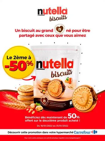 Promotion Carrefour Nutella Biscuits