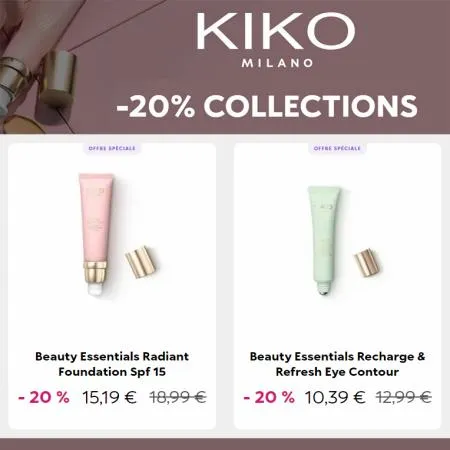 Catalogue Kiko | -20% COLLECTIONS | 30/05/2023 - 13/06/2023