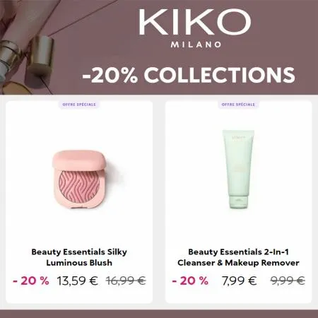 Catalogue Kiko | -20% COLLECTIONS | 30/05/2023 - 13/06/2023