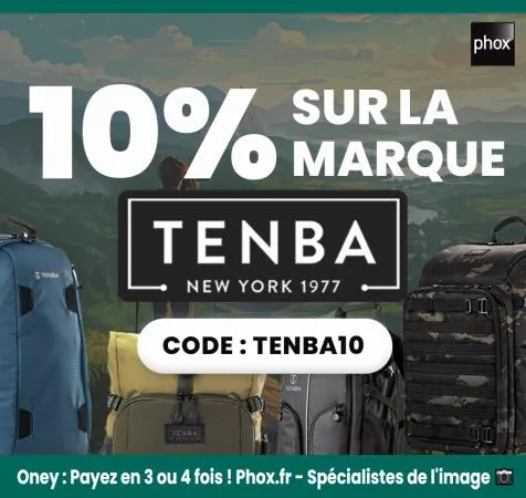 10% sur la marque Tenba