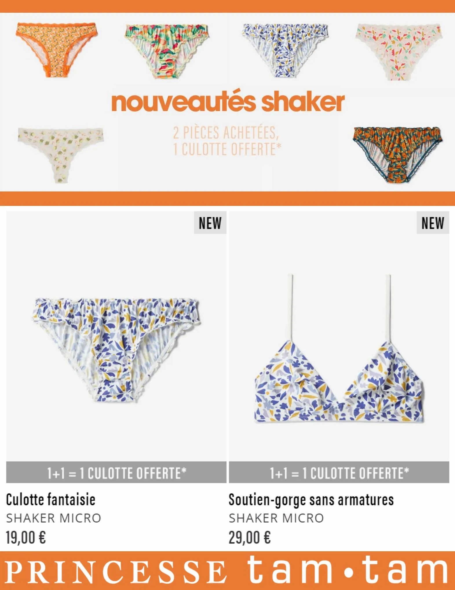 Catalogue Nouveautés Shaker | 1+1 Culotte Offerte, page 00002