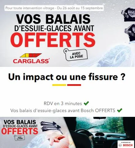 Vos Balais D'essuie- glaces avant Offerts