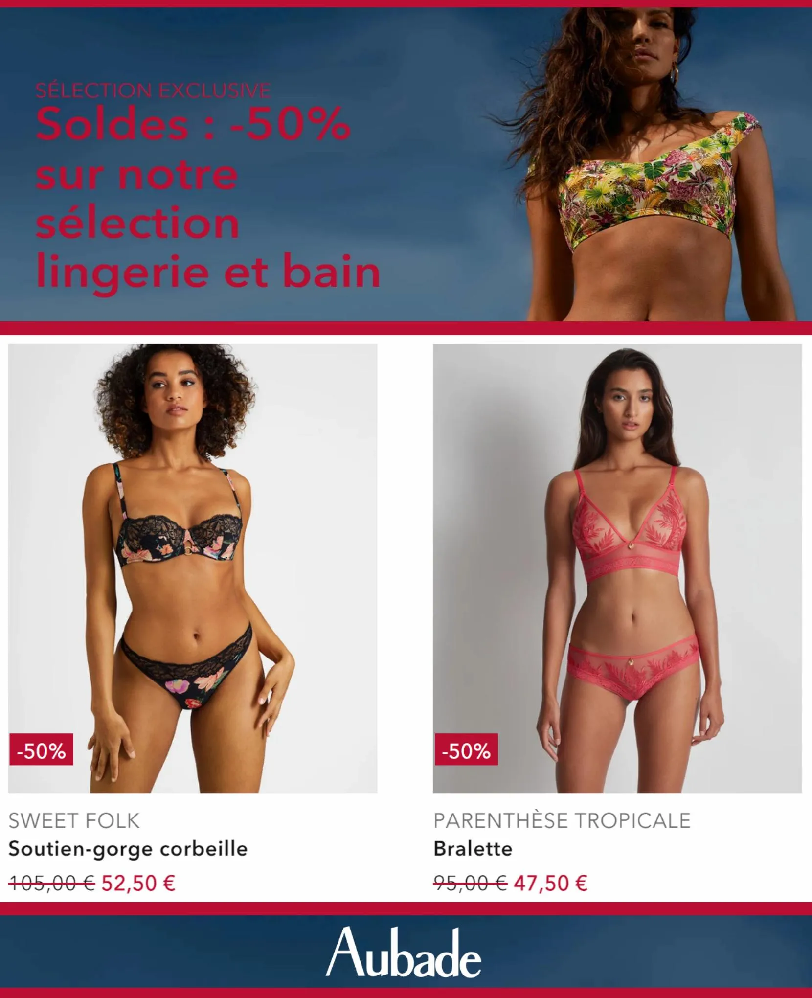 Catalogue Soldes: -50% sur notre sélection lingerie et bain, page 00003