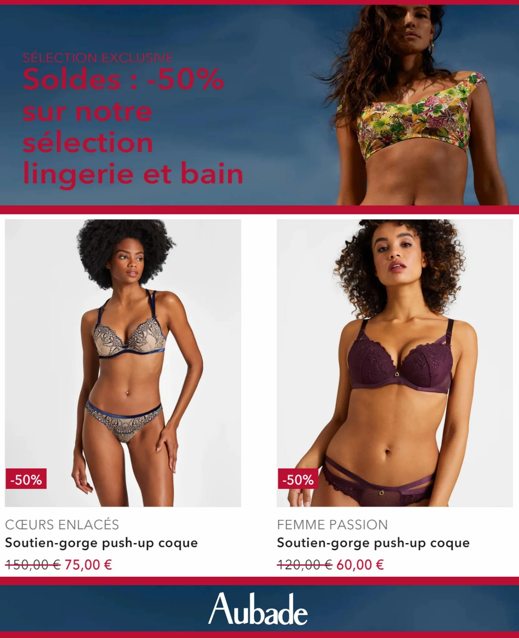 Catalogue Soldes: -50% sur notre sélection lingerie et bain, page 00005