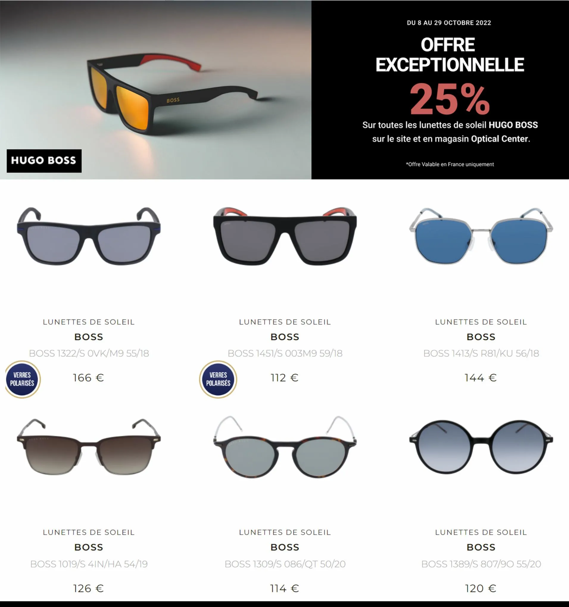 Catalogue Lunettes de soleil Boss -25%, page 00002