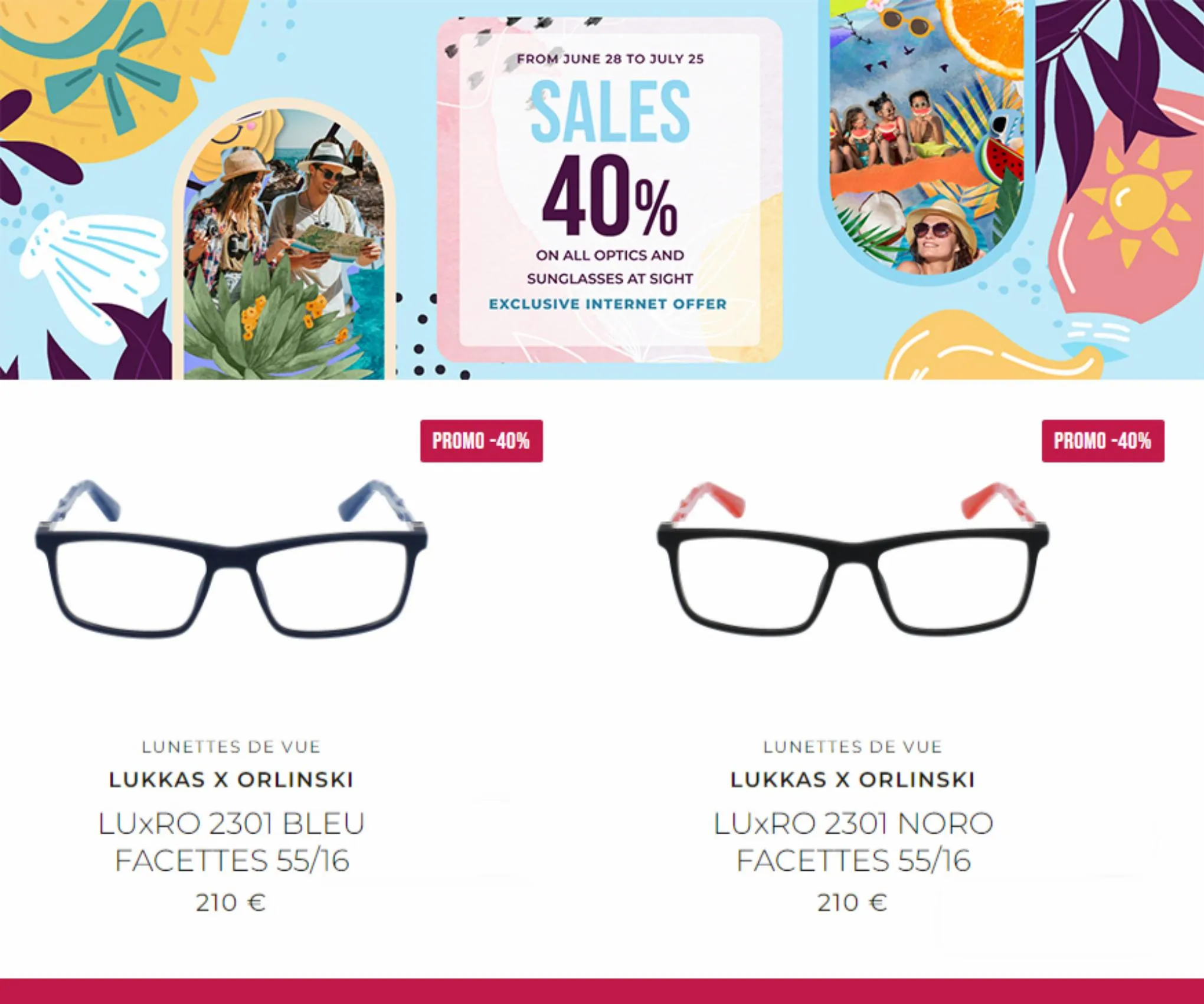 Catalogue Soldes 40% sur toutes les optiques, page 00002