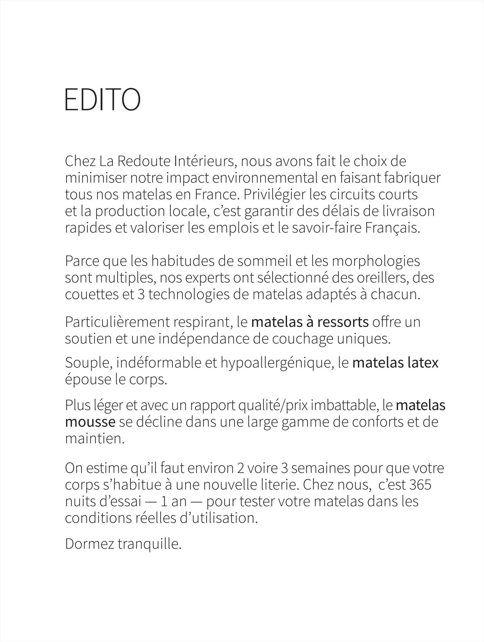 Catalogue La Redoute Intérieurs<br>Literie 2022, page 00002