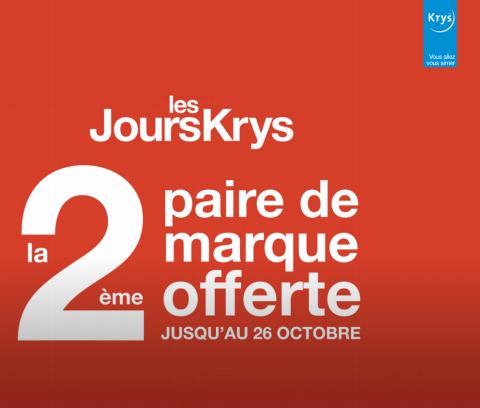 Promos de Santé et Opticiens | Offres sur Krys | 22/09/2022 - 26/10/2022