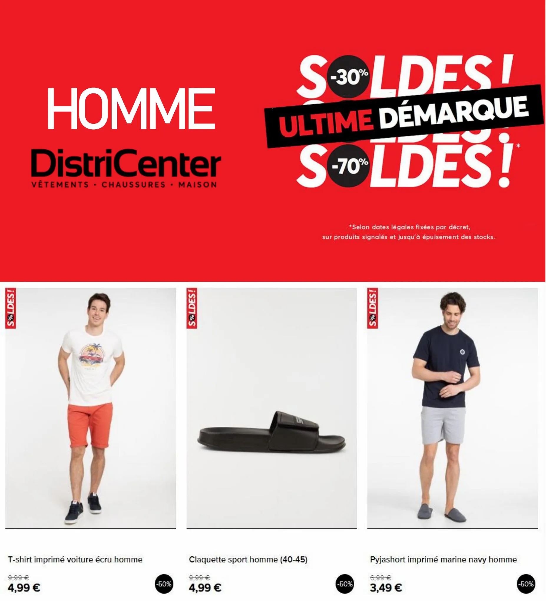 Catalogue SOLDES HOMME DISTRIC, page 00001