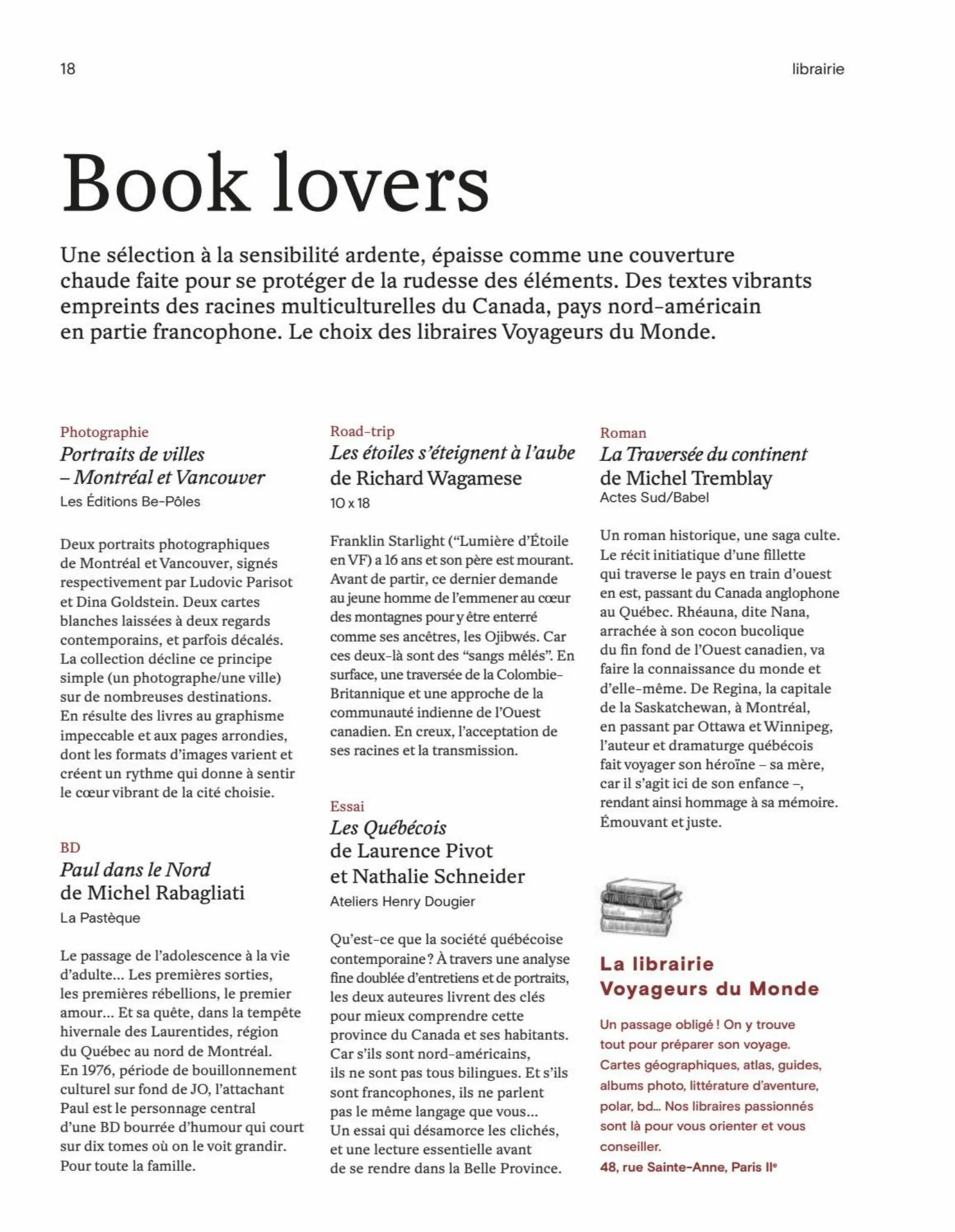 Catalogue Voyageurs au Canada, page 00020