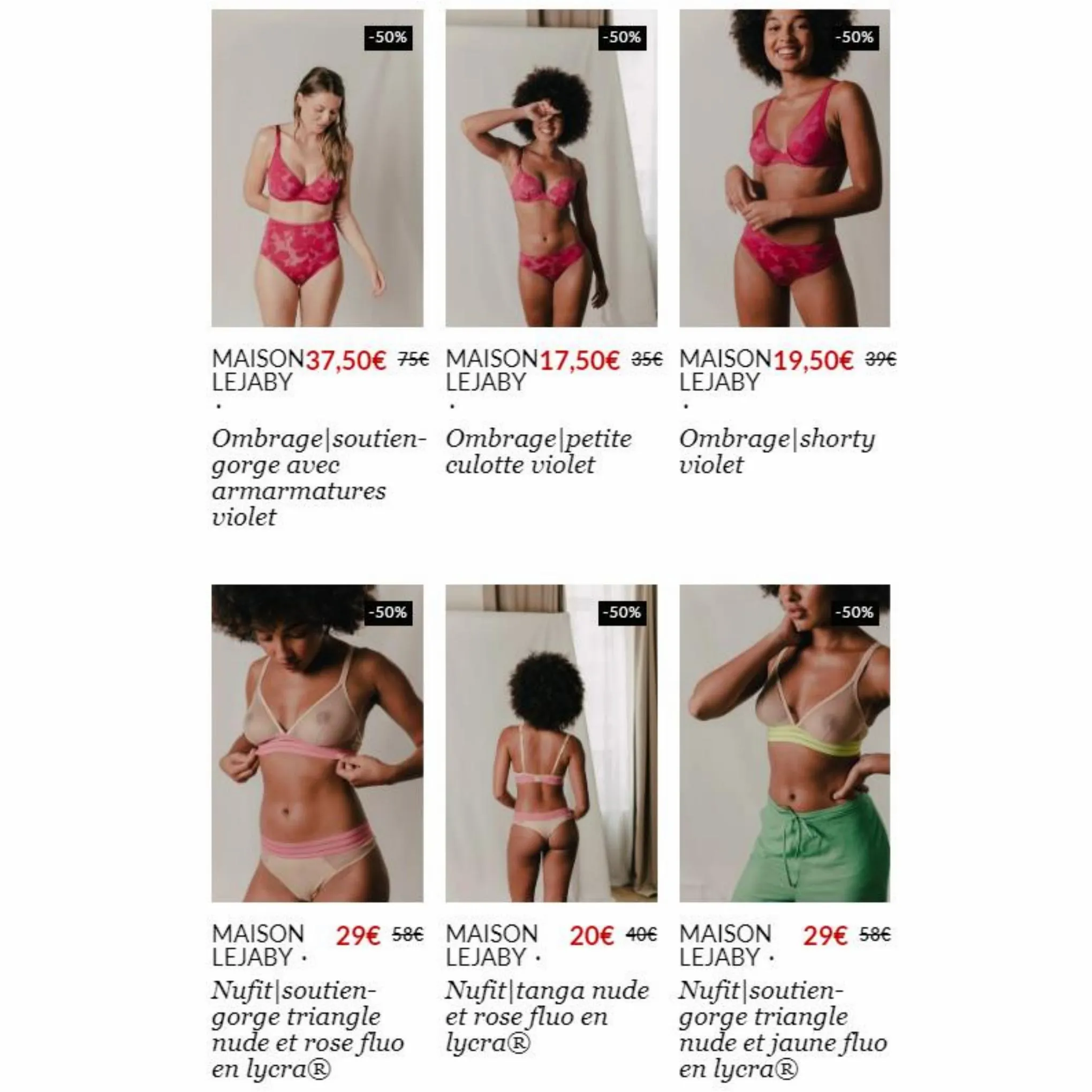 Catalogue Super promos sur la lingerie, page 00002