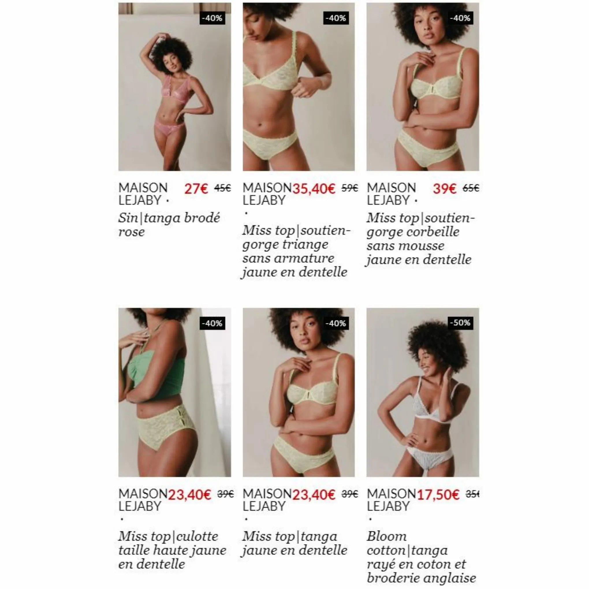 Catalogue Super promos sur la lingerie, page 00006