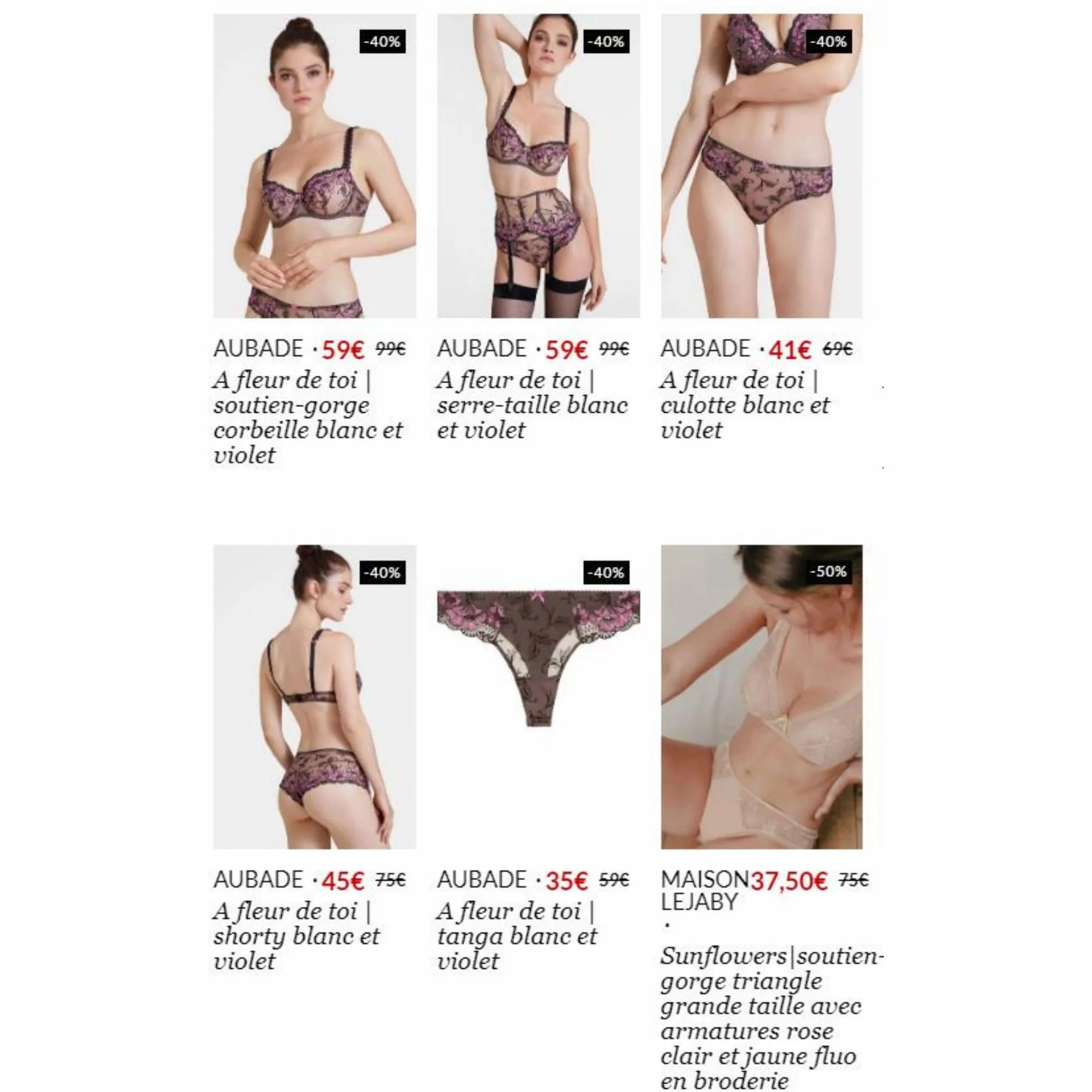 Catalogue Super promos sur la lingerie, page 00008