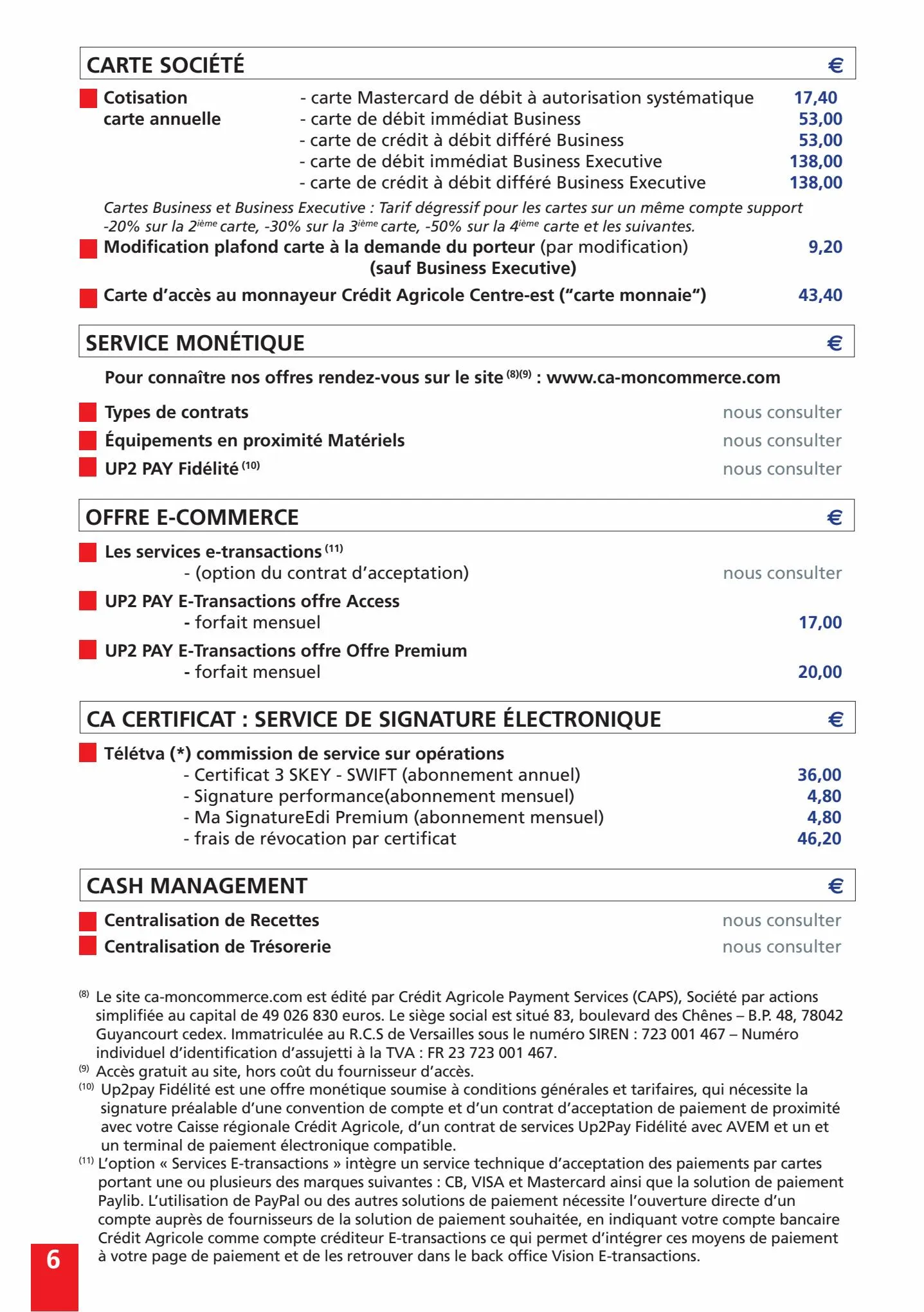 Catalogue Vos tarifs au quotidien - Entreprises, page 00006
