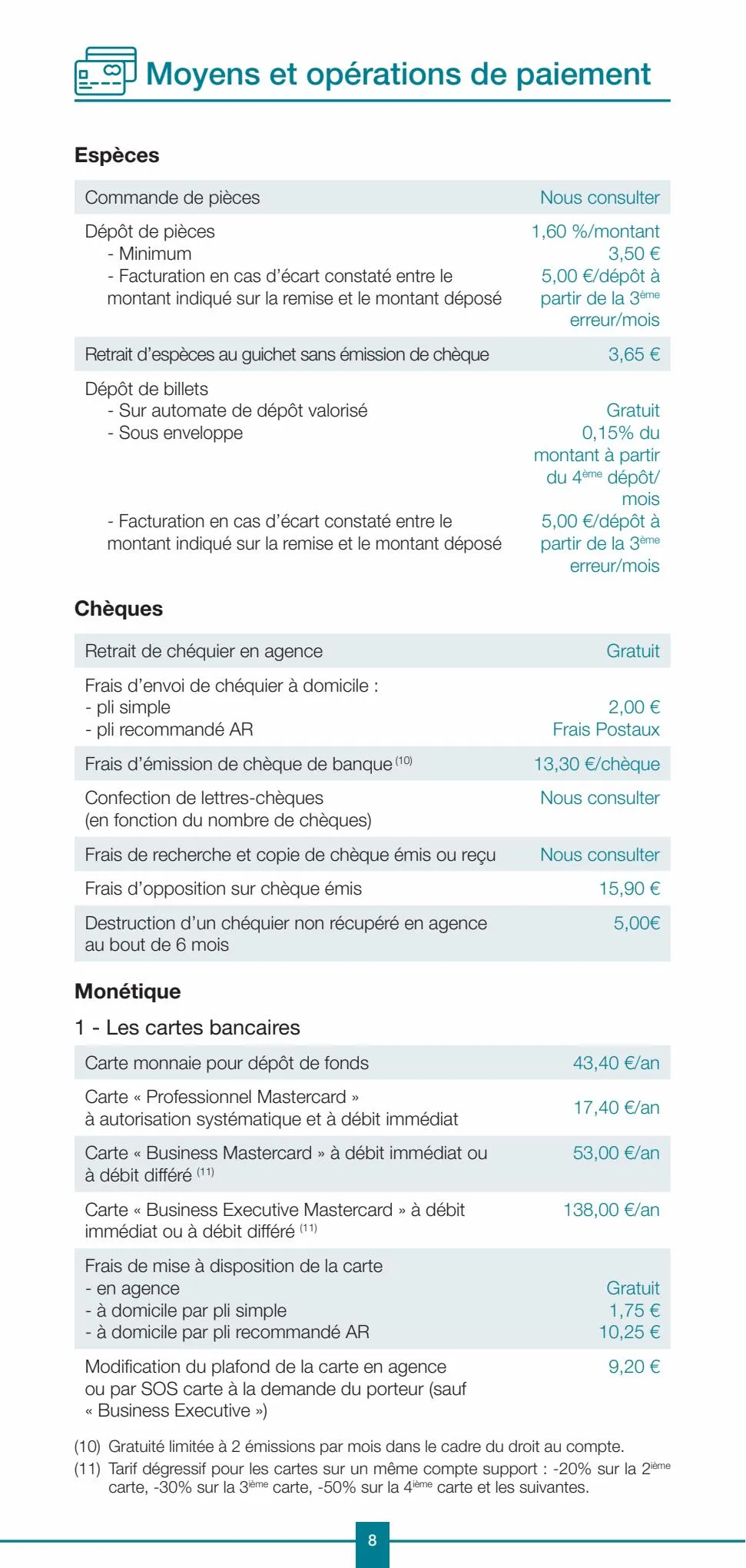 Catalogue Vos tarifs au quotidien - Professionnels 2023, page 00008