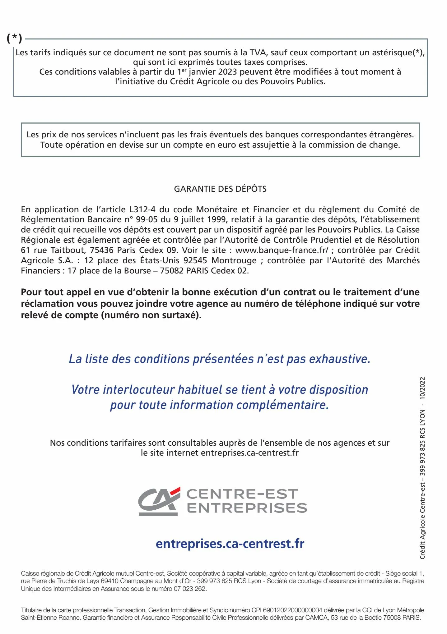 Catalogue Enterprises / Vos Tarifs au Quotidien, page 00016