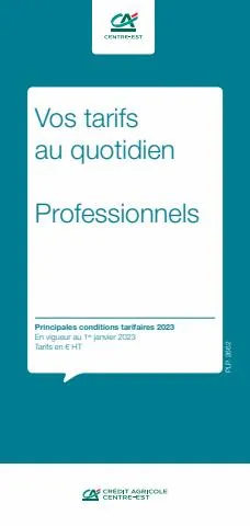 Catalogue Crédit Agricole à Marseille | Professionels / Vos Tarifs au Quotidien | 01/05/2023 - 31/12/2023