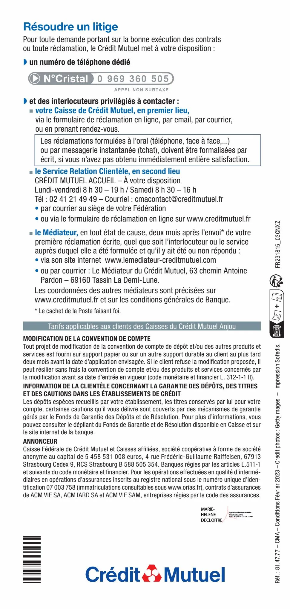 Catalogue Convention Clarté Crédit Mutuel Anjou, page 00016