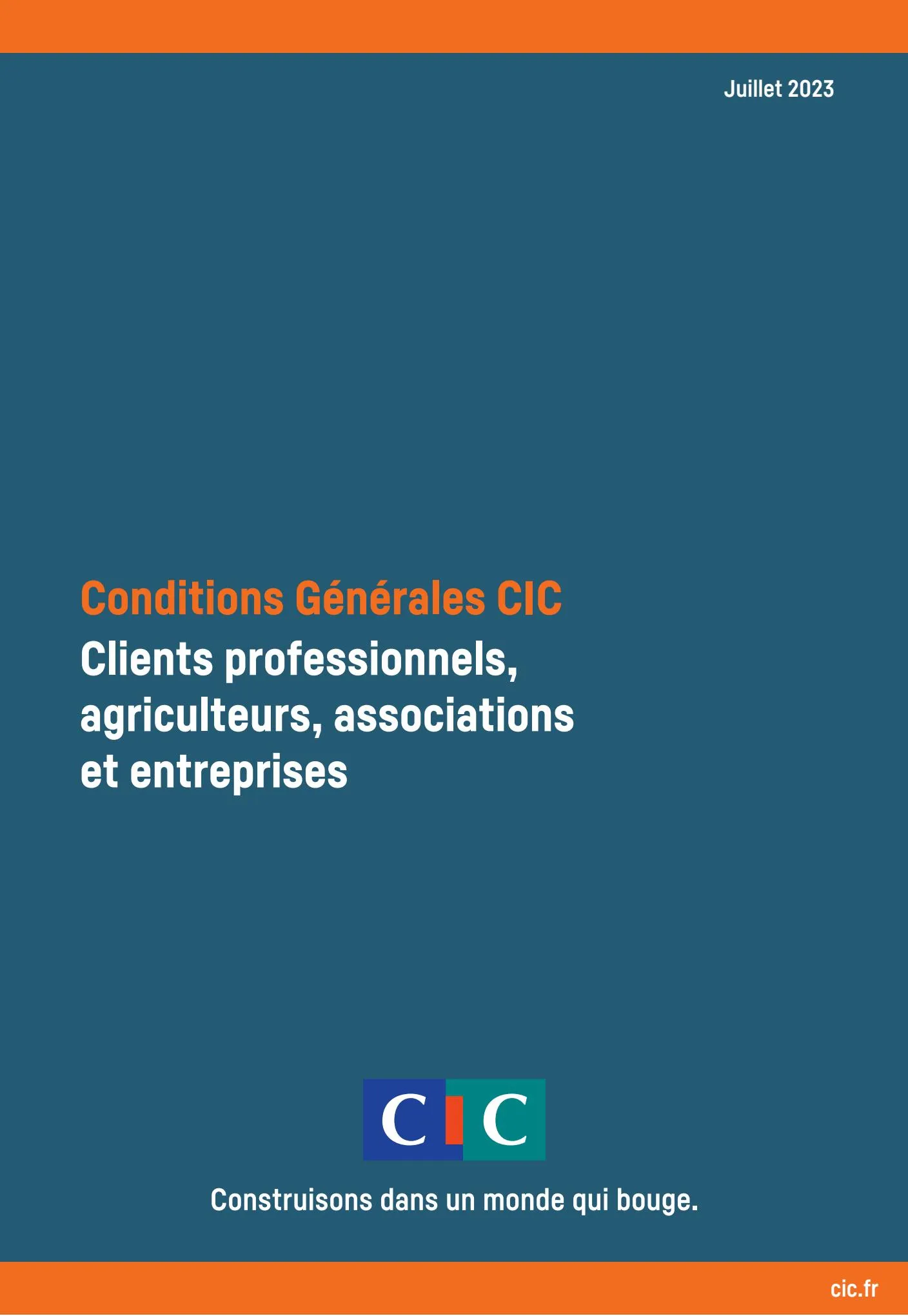 Catalogue CIC Conditions générales Professionels, page 00001
